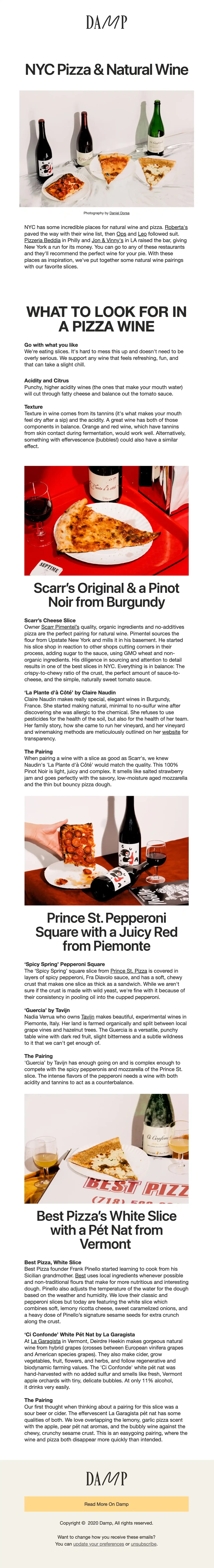 Damp email newsletter